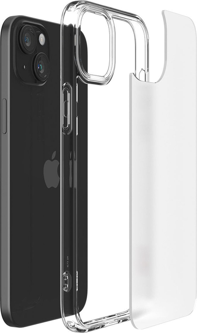 Mbulesë telefoni Spigen Ultra Hybrid për iPhone 15 Plus, transparent frost, e tejdukshme