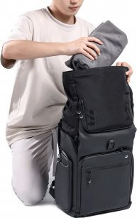 Ранец за камера Ulanzi Backpack BT01, со внатрешна преграда, издржлив материјал, црна