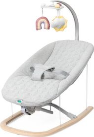 Leagëne për bebe Chicco Zen Wave, material pambuk organik, me lodra varëse, gri