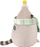 Lodër pellushi Pusheen, maskotë me shall dhe kapuç, 24 cm, gri