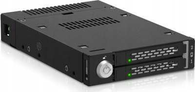 Kasetë mobile rack ICY Dock MB834MK B V2, 2 porta M.2 NVMe, PCIe 4.0, e zezë