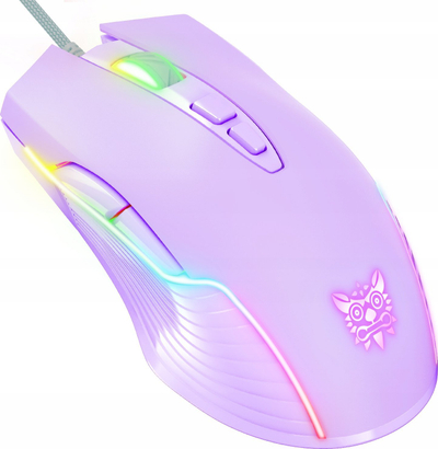 Гејминг глушец ONIKUMA CW905, со кабел, 7 копчиња, виолетов со RGB осветлување