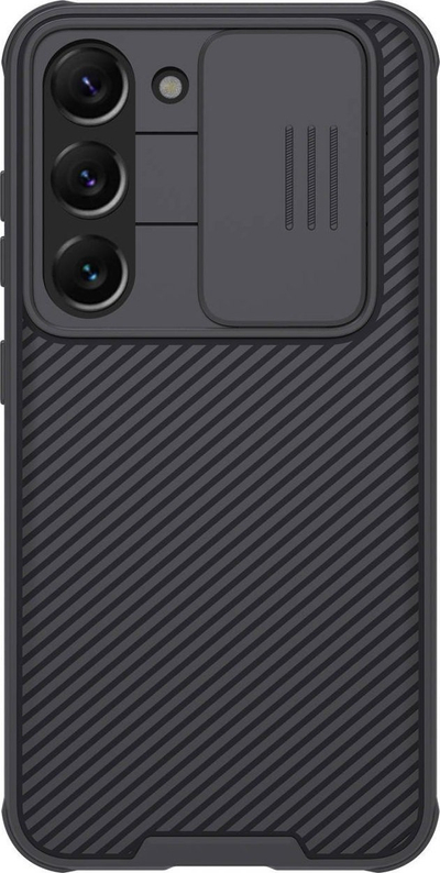 Kapak telefoni Nillkin CamShield Pro për Samsung Galaxy S23 Plus, me kapak kamere, antirrëshqitës, i zi