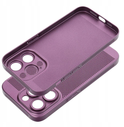 Futrollë telefoni OEM BREEZY për iPhone 17, plastikë, panel i shpuar, vjollcë