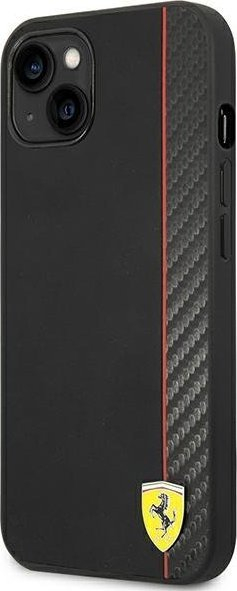 Mbrojtëse telefoni Ferrari për iPhone 14 Plus 6.7", hardcase karbon, e zezë