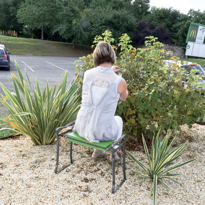 Stol kopshti Gardening Bench, i palosçëm, mban deri 100 kg, jeshil