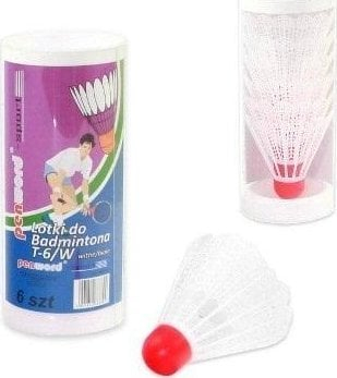 Shuttlecock badminton pa markë, set topash, e bardhë
