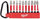 Set bitash Milwaukee Shockwave 4932500397, 10 copë, me karabinë, i kuq