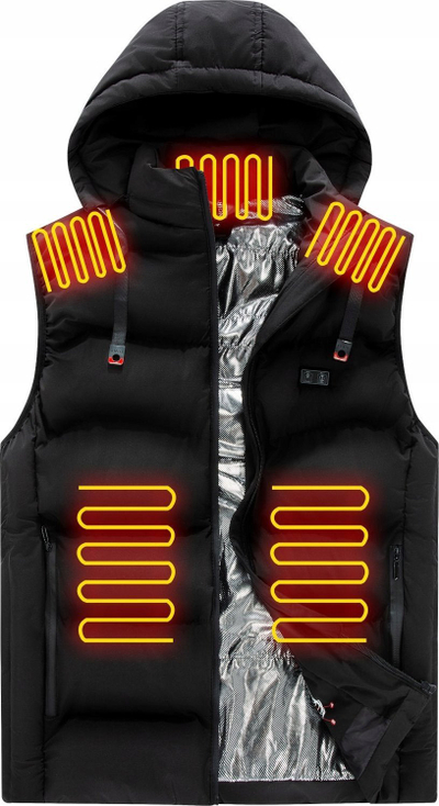 Jeletë elektrike ngrohëse Mozos HV5, unisex, XL, e zezë