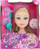Set floktar kukull princeshë Sparkle Girlz Chloe, bust për stilim flokësh, 14 aksesorë, shumëngjyrësh