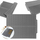Tapet tharës enësh DA424, PVC, 43x33 cm, gri