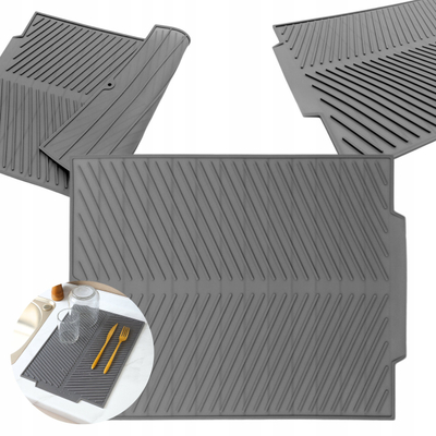 Tapet tharës enësh DA424, PVC, 43x33 cm, gri