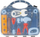 Set veglash lojne Mega Creative 532478, 11 pjese, me valixhe, shume ngjyra