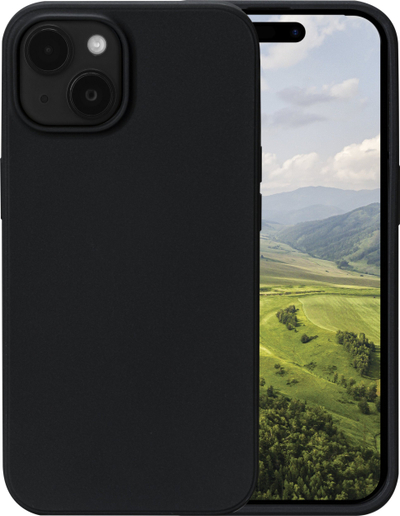 Mbrojtëse telefoni Dbramante1928 Greenland për iPhone 15, nga plastikë e ricikluar, shkon me karikim wireless, e zezë