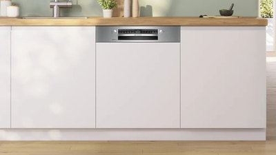 Lavastovilje pjesërisht e integruar Bosch Series 4 SMI4ECS28E, 14 sete enësh, inox