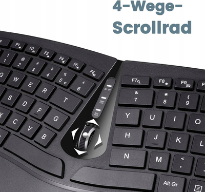 Set tastierë dhe maus Perixx PERIDUO-606, wireless 2.4 GHz, layout gjerman QWERTZ, i zi
