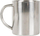 Gotë çeliku inox pa firmë, 300ml, me dy shtresa, argjendtë