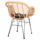 Karrige me krahë Allegra HM5450.31, metal, wicker, bezhë