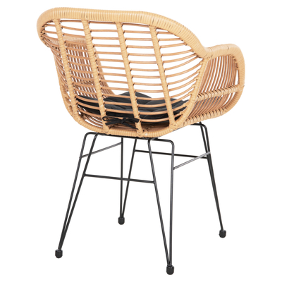 Karrige me krahë Allegra HM5450.31, metal, wicker, bezhë