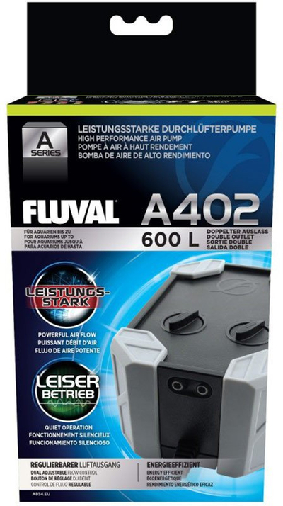 Pompë ajri për akuarium Fluval A402, deri 600 L, 4 W, gri
