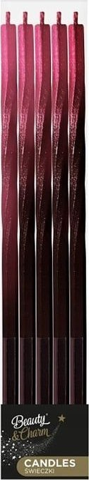 Qirinj torte ALBI Ombre Gold Red, 5 copë, 15 cm, të artë me të kuqe