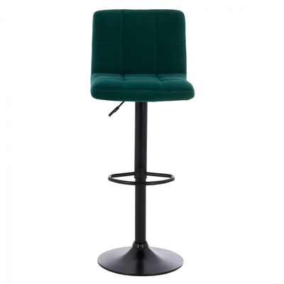 Stol bari Diana velvet + metal (HM202.13), gjelbër/ zezë