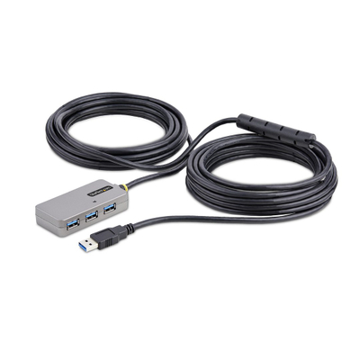 Qendër USB Startech, 10m, 4 porte USB 3.0, i hirtë