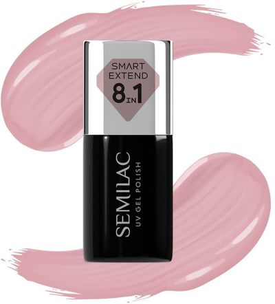 Llak xhel Semilac Smart Extend 8in1 802 Nude Rose, hibrid, nude rozë