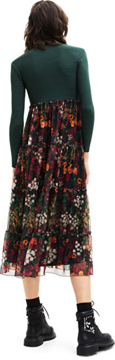 Fustan Desigual Vest Free Garden, i gjelbër/shumëngjyrësh