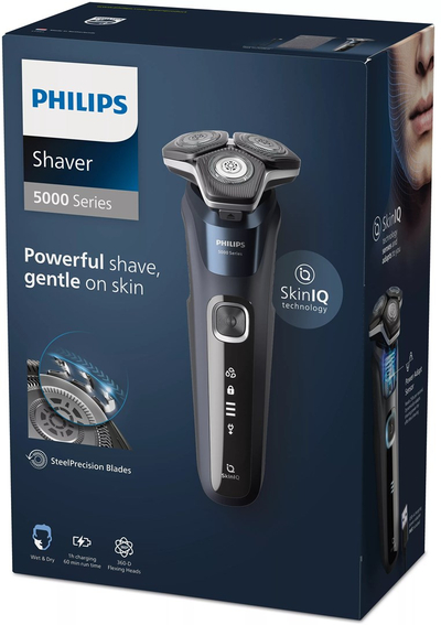 Rrojtëse elektrike Philips Shaver S5885/10, pa kabllo, e lagësht dhe e thatë