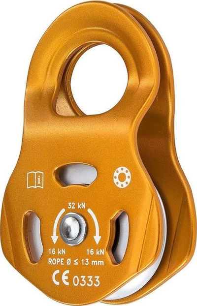 Bllok rrotullues alpinizmi Climbing Technology Orbiter S, deri 13 mm, 32 kN, ngjyrë portokalli