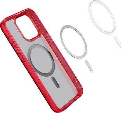 Kapak telefoni Spigen Ultra Hybrid MagSafe, për iPhone 15 Pro Max, frosted deep red