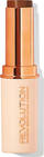 Fondatinë në shufër Makeup Revolution Fast Base Stick F17, mbulim i plotë, për lëkurë të errët, neutrale