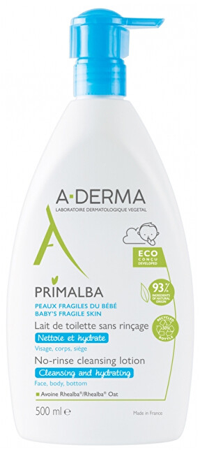 Qumësht pastrues për foshnje A-Derma Primalba No-Rinse Cleansing Lotion, 500 ml