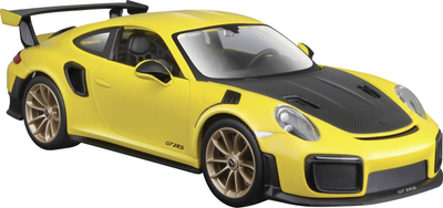 Makina lodër Porsche 911 GT2 RS, die-cast, shkallë 1:24, e verdhë