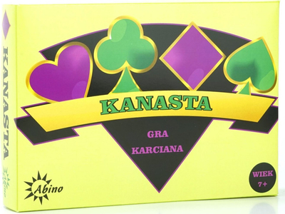 Lojë me letra ABINO Kanasta Game, set klasik, për familje