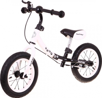 Biçikletë ekuilibri SporTrike Boomerang, 12", frenë V-brake, e bardhë