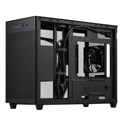 Kuti kompjuteri ASUS Prime AP201, MicroATX, panel xhami të temperuar, e zezë