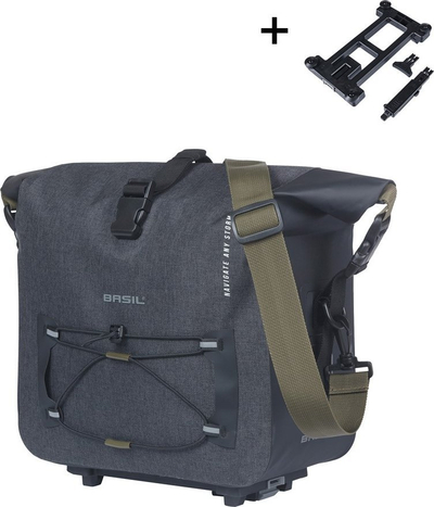 Çantë bagazhi biçiklete Basil Navigator Storm Trunkbag, 13L, i papërshkueshëm nga uji, e zezë