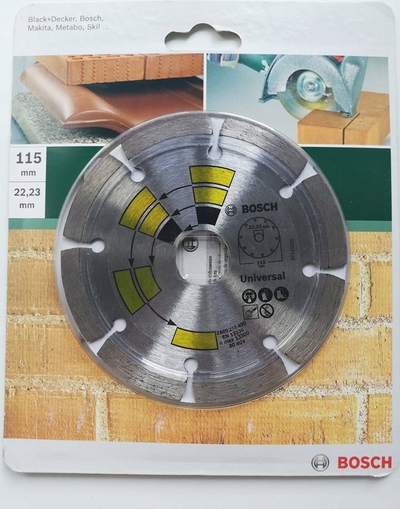 Disk prerës Bosch Universal, 115mm, diamant, argjendtë