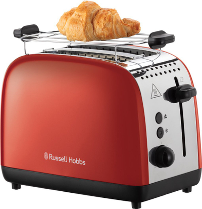 Toster Russell Hobbs Colours Plus 26554-56, 1600W, 2 vrima t’gjata, i kuq