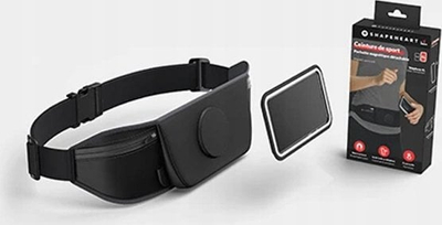 Rrip vrapimi Shapeheart Belt AMZ, masa M, mbajtëse telefoni me magnet, i zi