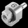 Adapter ekscentrik Flex PXE DT-XF, 6mm, për poliruese PXE 80, metalik argjendtë
