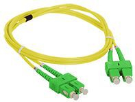 Kabllo patch fibër optike Alantec SM SC APC Duplex 9/125, 2m, e verdhë