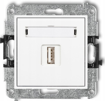 Prizë karikuesi USB Karlik MINI, 5V 2A, e bardhë
