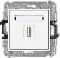 Prizë karikuesi USB Karlik MINI, 5V 2A, e bardhë