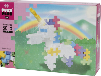 Set ndërtimi Plus Plus BIG Pastel Unicorn, 50 copë, shumëngjyrëshe