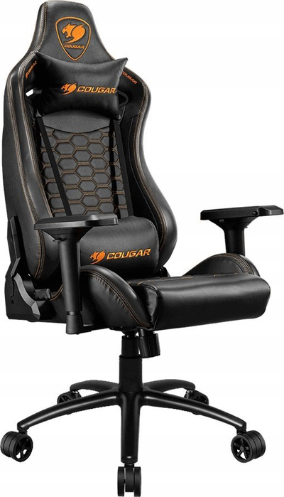 Karrige gaming Cougar Outrider S, lëkurë PVC, mbështetje mesi, e zezë