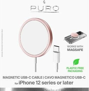 Mbulesë telefoni Puro për iPhone 14 Pro, me MagSafe, rozë