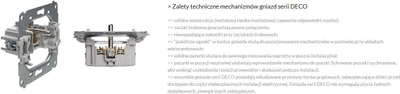 Prizë elektrike Karlik Deco Single DATA DGZK, me mbrojtje për fëmijë, e kuqe